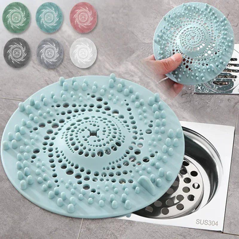 Hair Filter Sink Anti-Blocking Strainer Bathtub Shower Floor Drain Stopper Silicone Kitchen Deodorant Plug Bathroom Accessories
