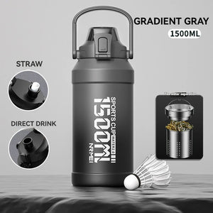 Thermos Water Bottle with Straw Handle Cup 316 Stainless Steel Flask Large Capacity Vacuum Insulated Tumbler