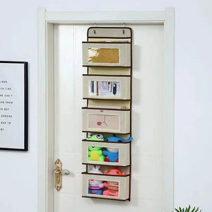 Upgraded 5-Shelf Hanging Storage Organizer - behind Door, Anti-Tilt, 5 Large Capacity Pockets, Hanging Bag Suitable for Bedroom