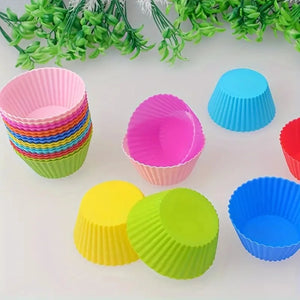 Silicone Cake Mold round Heart Shape Muffin Cupcake Baking Molds Home Kitchen Bakeware Baking Cups BPA Free Kitchen Gadgets 