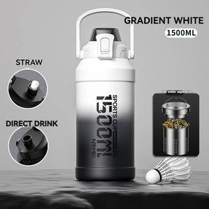 Thermos Water Bottle with Straw Handle Cup 316 Stainless Steel Flask Large Capacity Vacuum Insulated Tumbler