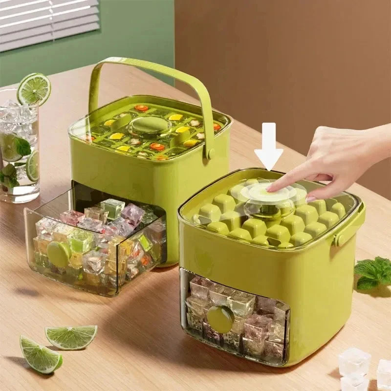 48 Grid Reusable Ice Cube Tray One-Touch Easy Release Ice Maker Mold, Household Homemade Ice Making Tool for Kitchen Refrigerato