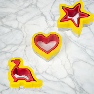 8PCS Press Cookie Cutter Set Food Grade Stainless Steel Butterfly Clear Embossing Molds for Fruit Veggie Biscuit Home DIY Baking