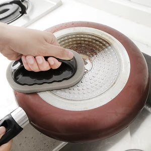 Magic Emery Sponge Brush Wipe Eraser Cleaner Kitchen Bath Rust Strong Decontamination Cleaning Tools with Handle Household Tools