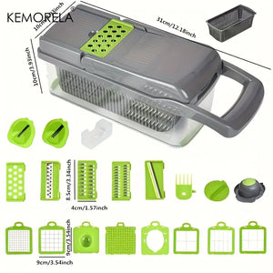 22In1/ 15In1 Multifunctional Vegetable Cutter Handheld Food Grater, Veggie Slicer, Chopper with Container, Onion Mince Cutter