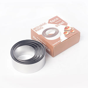 12Pcs Cookie Cutter & Mousse Ring Set Food Grade Stainless Steel Rolled Edge round Molds for Biscuit Donut Fondant Home Baking