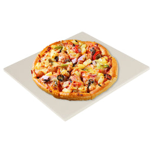 Square Pizza Stone 12Inch Heat Resistant Cordierite Pizza Baking Stone Bread Pan for Oven Grilling BBQ Cookies Pies Pastry Bread