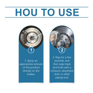 Brake Cleaner Spray Brake Parts Degreaser Dust Remover Disc Cleaner Prevents Noise Corrosion Inhibitor Fast Evaporating 100Ml