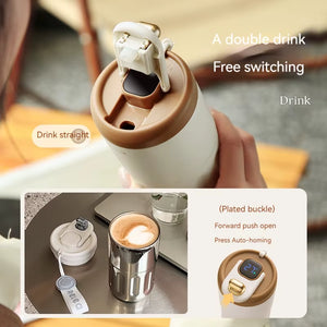 450ML LED Temperature Display Coffee Cup Keep Cold and Heat Thermal Mug Travel Vacuum Flask Stainless Steel Thermo Water Bottle