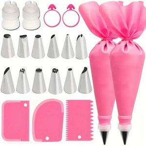 Stainless Steel Cake Decorating Nozzle Piping Bag Set Kitchen Confectionery Equipment Pastry Accessories Bakery Tool Kit