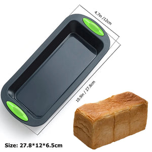 Silicone Cake Pan Non-Stick 8-10-Inch Food Grade Silicone Cake Mold Baking Pan Toast Tray Bread Pan Dessert Bakeware Cake Tools