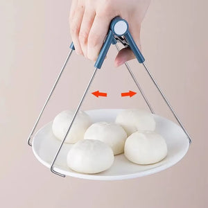 Anti-Scalding Clip Disc Lifter Steamer Clamp Silicone Gloves Microwave Oven Tray Non-Slip Pan Gripper Kitchen Accessories