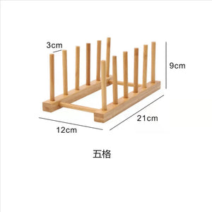 2026 DIY Locker Bamboo Drain Rack Wooden Plate Rack Dish Rack Kitchen Organizer for Plates/Cutting Boards/Plates/Cups/Pot Lid