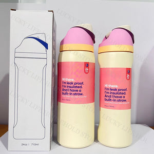 Portable Fruit Car Cup Thermoses Summer Soccer Stainless Steel Insulated Cup 32OZ Large-Capacity Football Water Bottles