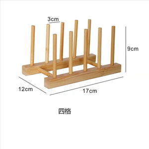 2026 DIY Locker Bamboo Drain Rack Wooden Plate Rack Dish Rack Kitchen Organizer for Plates/Cutting Boards/Plates/Cups/Pot Lid