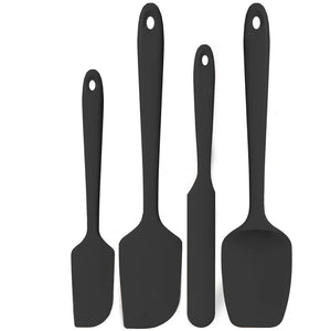 Kitchen Silicone Spatula Set, 600ºf High Heat Flex Silicone Scraper with Nonslip Handle for Cooking Mixing Baking Serving Stirri