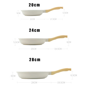 Durable Frying Pan Wok Pan Non-Stick Ceramic Pot Induction Gas Stove Universal Cookware Steak Cooking Saucepan Nonstick Pan