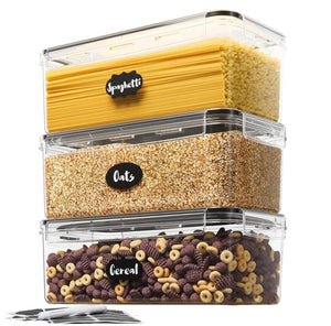 1/2/3/Sets Airtight Food Storage Containers with Lids 3.2L, Plastic Spaghetti Container for Pasta Organizer, BPA Free Air Tight