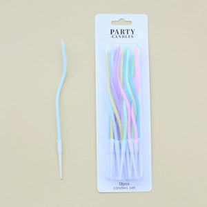 12/48Pcs/1Case Birthday Candles Spiral Cake Candles Long Thin Cake Candles for Wedding Party and Cake Decoration