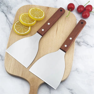 Stainless Steel Spatula and Grill Scraper Non Stick Durable Barbecue Cooking Tools Pizza Shovel Pancake Beef BBQ Utensils