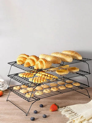 Non Stick Wire Grid Baking Tray Cake Cooling Rack Stainless Steel Oven Kitchen Pizza Bread Cookie Holder Barbecue Shelf