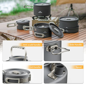 Camping Cookware Kit Outdoor Frying Pan Portable Kettle Foldable Picnic Tableware Kitchen Utensils Cooking Utensils