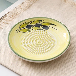 Colorful Simple Ceramic Ginger Grater Tool Hand Grinder Garlic Masher Portable Porcelain Carrot Ginger Grinding Kitchen Tools