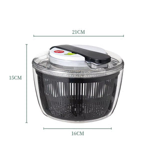 3L Salad Spinner Large Salad Sowl with Lid One-Handed Easy Press Salad Spinner Washer Dryer Drainer Mixer JT249