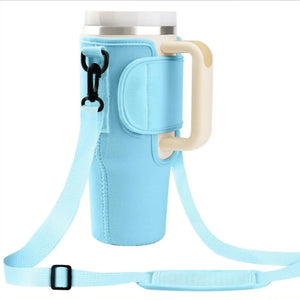 1PC Water Bottle Carrier Bag for Large Capacity Tumbler Cup with Handle Water Bottle Cup Sleeve with Adjustable Shoulder Strap