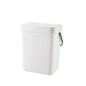 Hanging Plastic Trash Can, Compost Bin Indoor Kitchen Sealed, Odor-Free Food Scrap Container, Small Trash Can with Lid.