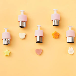 8PCS Press Cookie Cutter Set Food Grade Stainless Steel Butterfly Clear Embossing Molds for Fruit Veggie Biscuit Home DIY Baking
