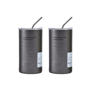 600Ml Thermos Portable Stainless Steel Coffee Cup Thermos Bottle with Straw Insulation Drinkware Does Not Contain BPA