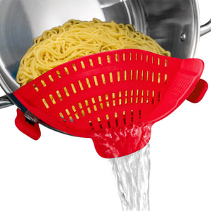 1Pc, Strainer, Silicone Pot Strainer, Adjustable Silicone Clip on Strainer for Pots Pans and Bowls, Kitchen Pot Strainer