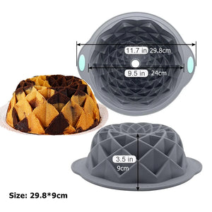 Silicone Cake Pan Non-Stick 8-10-Inch Food Grade Silicone Cake Mold Baking Pan Toast Tray Bread Pan Dessert Bakeware Cake Tools