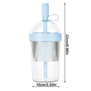 Coffee Cups with Lids Reusable 17Oz Drinkware with Lid and Straw Cold Drink Tumbler for Women Men Travelers Home Office Travel