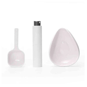 Coffee Bean Dosing Cup & Spray Bottle Kit for Bar, Static Reduction Ceramic Single Dose Tray, Barista Accessories Set