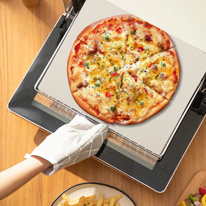 Square Pizza Stone 12Inch Heat Resistant Cordierite Pizza Baking Stone Bread Pan for Oven Grilling BBQ Cookies Pies Pastry Bread