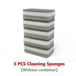 Soap Dispenser Box Press Dispenser Scrubbing Liquid Container Kitchen Bathroom Automatic Detergent Foam Box with Sponge Holder