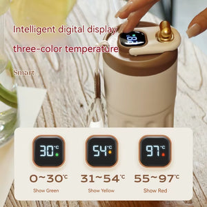 450ML LED Temperature Display Coffee Cup Keep Cold and Heat Thermal Mug Travel Vacuum Flask Stainless Steel Thermo Water Bottle