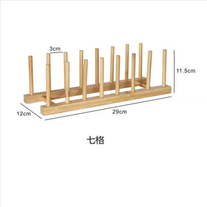 2026 DIY Locker Bamboo Drain Rack Wooden Plate Rack Dish Rack Kitchen Organizer for Plates/Cutting Boards/Plates/Cups/Pot Lid