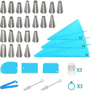 Stainless Steel Cake Decorating Nozzle Piping Bag Set Kitchen Confectionery Equipment Pastry Accessories Bakery Tool Kit