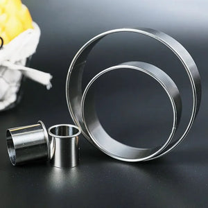 11Pcs/Set Stainless Steel round Cookie Biscuit Cutters DIY Pastry Baking Circle Ring Molds