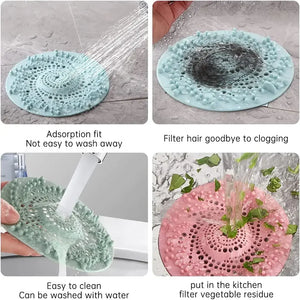 Hair Filter Sink Anti-Blocking Strainer Bathtub Shower Floor Drain Stopper Silicone Kitchen Deodorant Plug Bathroom Accessories