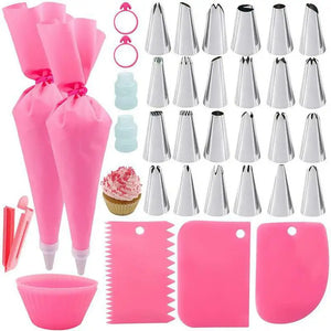 Stainless Steel Cake Decorating Nozzle Piping Bag Set Kitchen Confectionery Equipment Pastry Accessories Bakery Tool Kit
