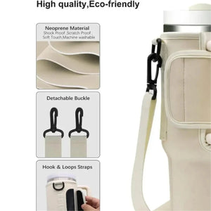 1PC Water Bottle Carrier Bag for Large Capacity Tumbler Cup with Handle Water Bottle Cup Sleeve with Adjustable Shoulder Strap