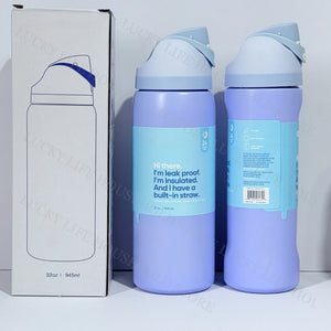 Portable Fruit Car Cup Thermoses Summer Soccer Stainless Steel Insulated Cup 32OZ Large-Capacity Football Water Bottles