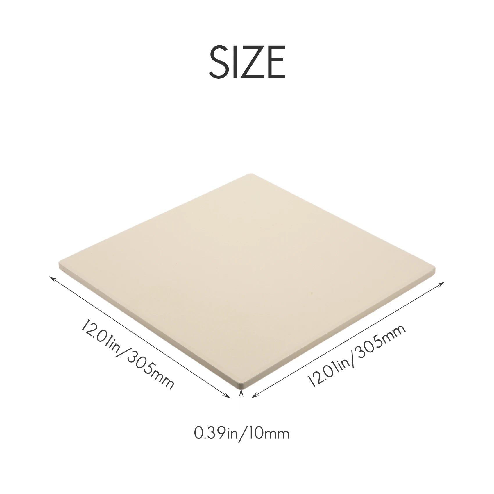 Pizza Stone for Cooking Baking Grilling Pizza Tools for Oven and Bbq Grill Bakeware Bread Tray Kitchen Baking Slab 305X305X10Mm