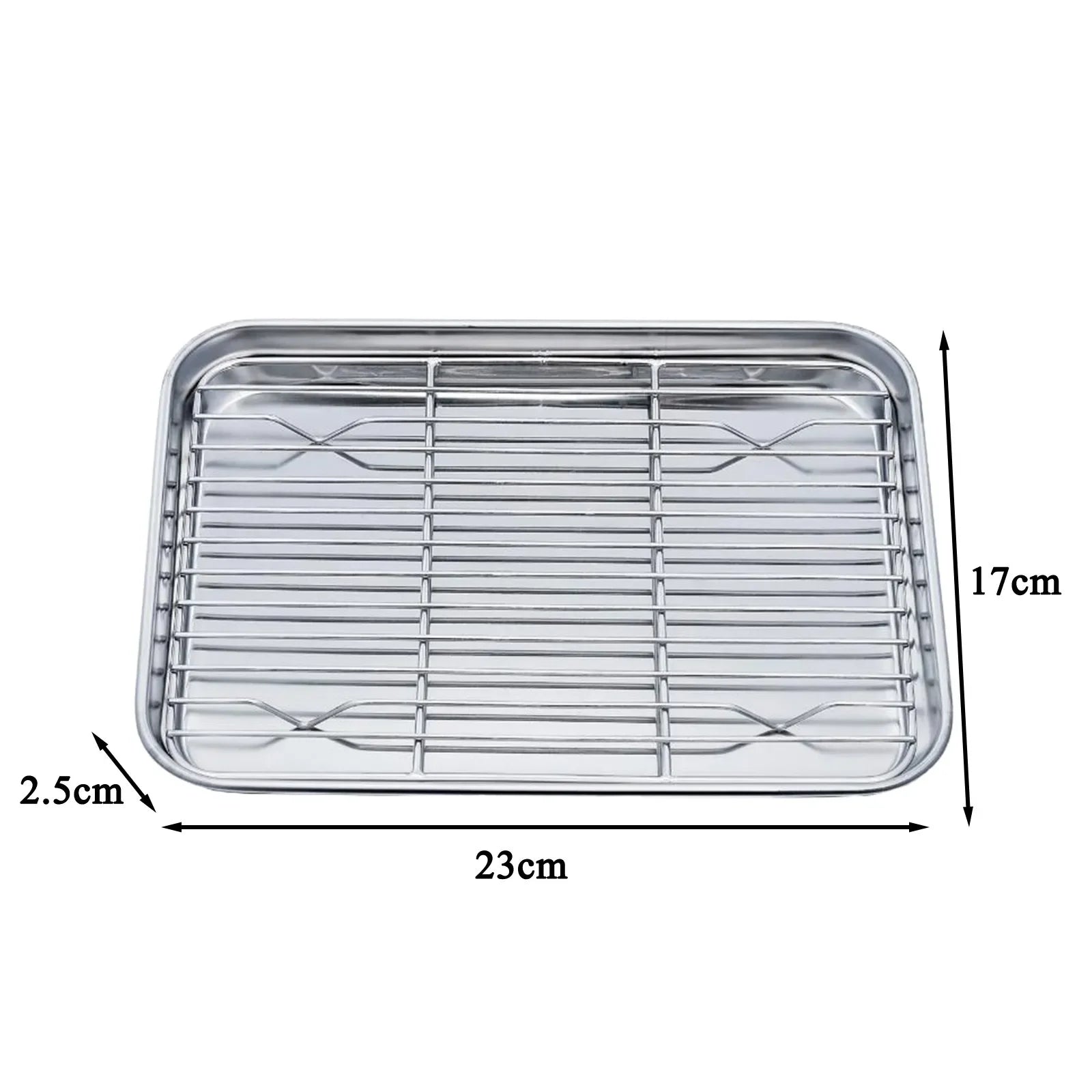 Baking Tray with Removable Cooling Rack Set Stainless Steel Baking Pan Sheet Non Toxic , Used for Oven, BBQ Tray Dishwasher Safe