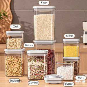 Airtight Pop Food Containers Bpa-Free Stackable Air Tight Pantry Storage Containers Ideal for Storage Cereal Snack Flour Sugar