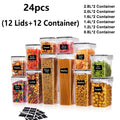 24/48Pcs, Sealed Food Storage Containers with Lids - Lunch Boxes Ideal for Organizing and Storing Grains, Rice, Pasta, Tea, Nuts